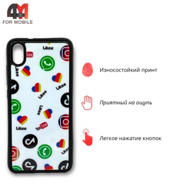 Чехол для Xiaomi Redmi 7A силиконовый с рисунком, messenger