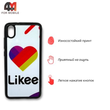 Чехол для Xiaomi Redmi 7A силиконовый с рисунком, Likee, белого цвета
