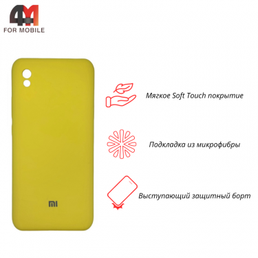 Чехол для Xiaomi Redmi 9A Silicone Case, желтого цвета