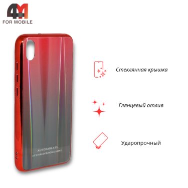 Чехол для Xiaomi Redmi 7A пластиковый, хамелеон, красного цвета