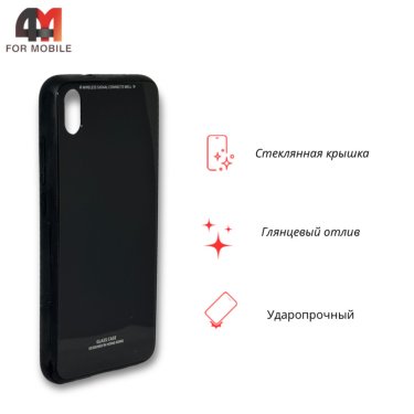 Чехол для Xiaomi Redmi 7A пластиковый, глянцевый, черного цвета