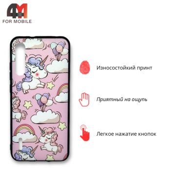 Чехол для Xiaomi Mi A3/Mi CC9e силиконовый с рисунком, единорог