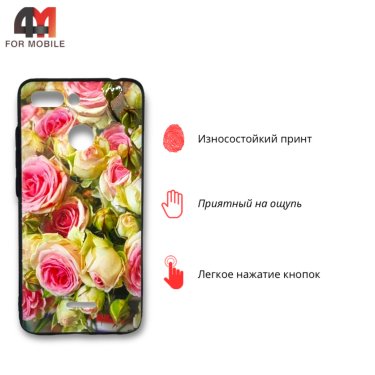 Чехол для Xiaomi Redmi 6 силиконовый с рисунком, розы