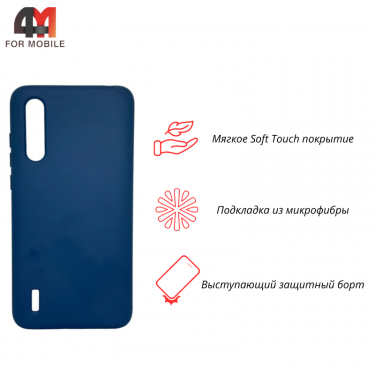 Чехол для Xiaomi Mi A3 Lite/Mi 9 Lite Silicone Case, темно-синего цвета