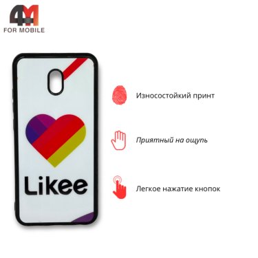 Чехол для Xiaomi Redmi 8A силиконовый с рисунком, Likee, белого цвета