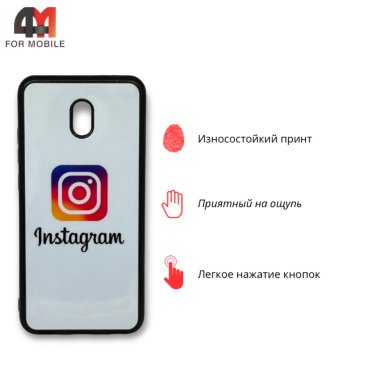 Чехол для Xiaomi Redmi 8A силиконовый с рисунком, Instagram