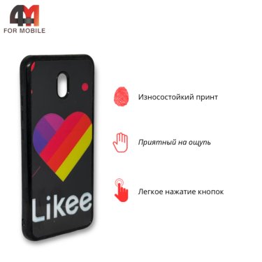 Чехол для Xiaomi Redmi 8A силиконовый с рисунком, Likee, черного цвета