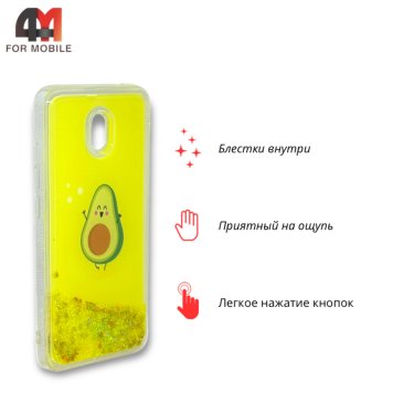 Чехол для Xiaomi Redmi 8A силиконовый, водичка, авокадо