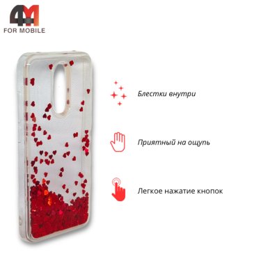 Чехол для Xiaomi Redmi 8 силиконовый, водичка, красного цвета