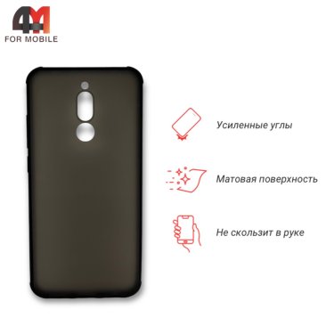 Чехол для Xiaomi Redmi 8 пластиковый с усиленной рамкой, черного цвета