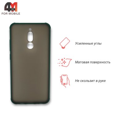 Чехол для Xiaomi Redmi 8 пластиковый с усиленной рамкой, зеленого цвета