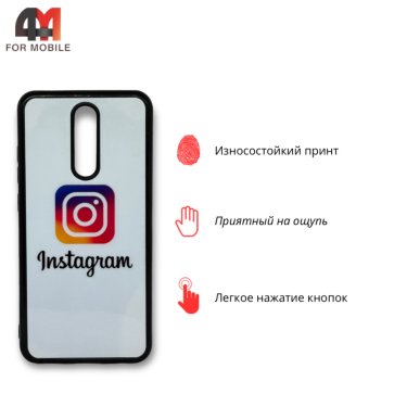 Чехол для Xiaomi Redmi 8 силиконовый с рисунком, Instagram
