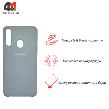 Чехол для Samsung A20s Silicone Case, небесного цвета