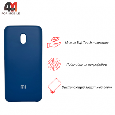 Чехол для Xiaomi Redmi 8A Silicone Case, темно-синего цвета