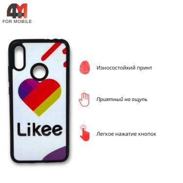 Чехол для Xiaomi Redmi Note 7/Note 7 Pro силиконовый с рисунком, Likee, белого цвета