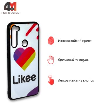 Чехол для Xiaomi Redmi Note 8 силиконовый с рисунком, Likee, белого цвета