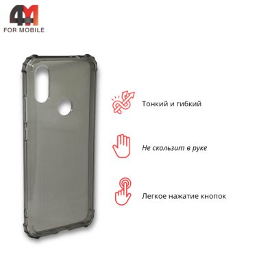 Чехол для Xiaomi Redmi 7 силиконовый с усиленными углами, серого цвета