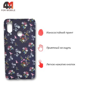 Чехол для Xiaomi Mi Max 3 силиконовый с рисунком, букеты