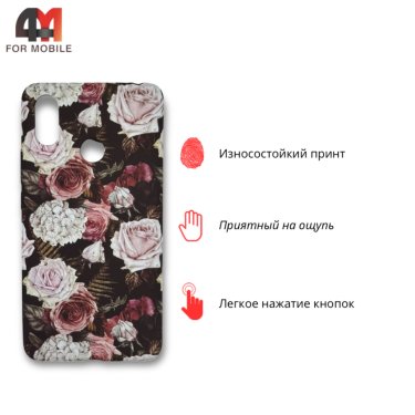 Чехол для Xiaomi Mi Max 3 силиконовый с рисунком, розы