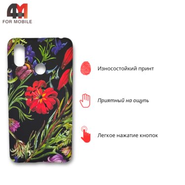 Чехол для Xiaomi Mi Max 3 силиконовый с рисунком, цветы