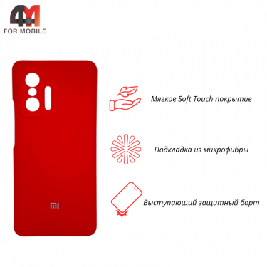 Чехол для Xiaomi Mi 11T/Mi 11T Pro Silicone Case, красного цвета