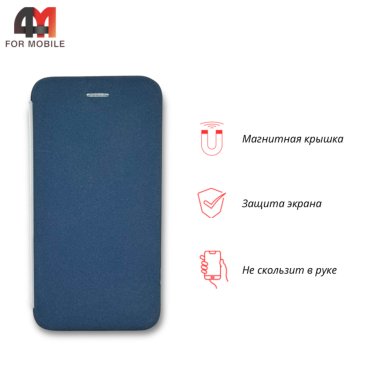 Чехол-книга для Xiaomi Redmi Note 7/Note 7 Pro темно-синего цвета, Case