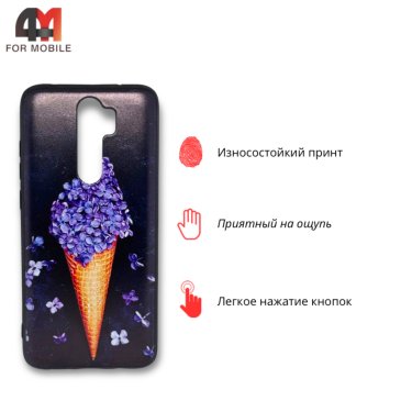 Чехол для Xiaomi Redmi Note 8 Pro силиконовый с рисунком, рожок