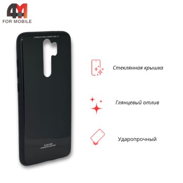 Чехол для Xiaomi Redmi Note 8 Pro пластиковый, глянцевый, черного цвета
