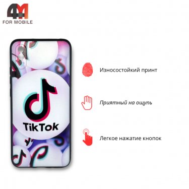 Чехол для Xiaomi Redmi 9A силиконовый с рисунком, Tik Tok