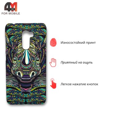 Чехол для Xiaomi Pocophone F1 пластиковый с рисунком, носорог