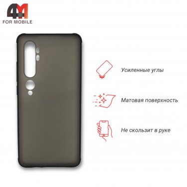 Чехол для Xiaomi Mi Note 10/Mi Note 10 Pro пластиковый с усиленной рамкой, черного цвета