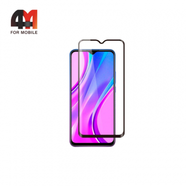 Стекло Xiaomi Redmi 9T/Poco M3 5D, глянец, черный