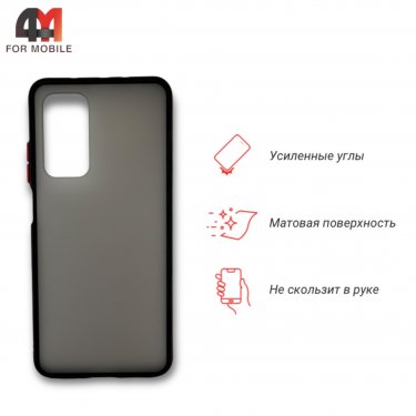 Чехол для Xiaomi Mi 10T/Mi 10T Pro пластиковый с усиленной рамкой, черного цвета