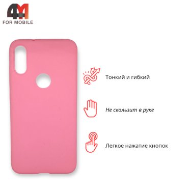 Чехол для Xiaomi Mi Play силиконовый, матовый, розового цвета