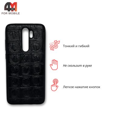 Чехол для Xiaomi Redmi Note 8 Pro силиконовый, рептилия, черного цвета