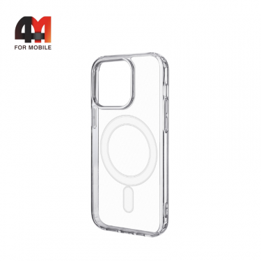 Чехол Iphone 13/14 пластиковый, Clear Case+MagSafe, прозрачный