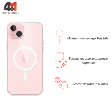 Чехол Iphone 13 Clear Case Magnetic, прозрачный