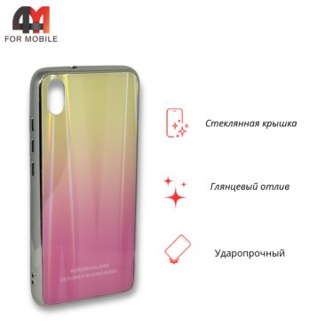 Чехол для Xiaomi Redmi 7A пластиковый, хамелеон, розового цвета