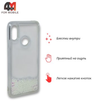 Чехол для Xiaomi Redmi Note 7/Note 7 Pro силиконовый, водичка, белого цвета