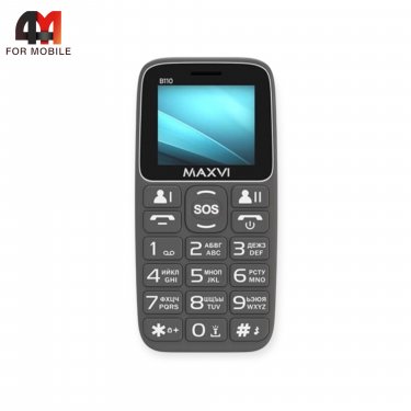 Телефон Maxvi B110, серого цвета