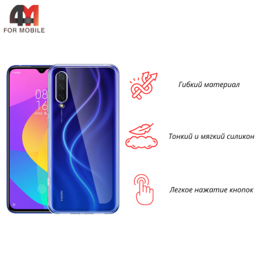 Чехол для Xiaomi Mi A3/Mi CC9e силиконовый, прозрачный