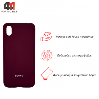 Чехол для Huawei Y5 2019/Honor 8S Silicone Case, цвет марсала