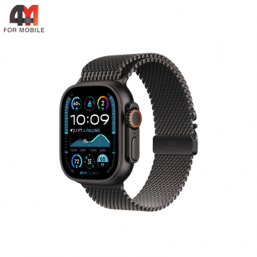 Сменный браслет Apple Watch 42/44/45/49 Mm миланская петля new, черный