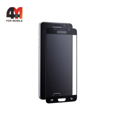 Стекло Samsung A7 2018/A750 5D, глянец, черный