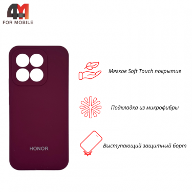 Чехол для Huawei Honor X8C Silicone Case, цвет марсала
