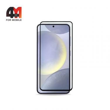 Стекло Samsung S24 FE/A36/A56 5D, глянец, черный