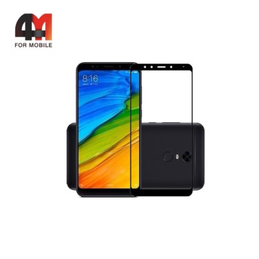 Стекло Xiaomi Redmi 5 Plus 5D, глянец, черный