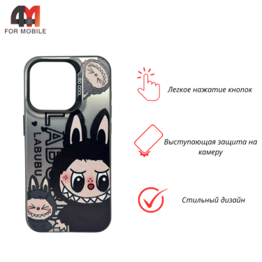Чехол для Iphone 15 Labubu, черного цвета
