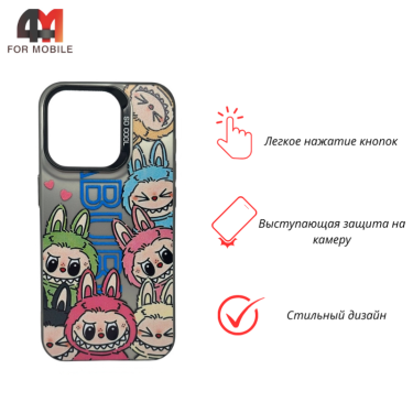 Чехол для Iphone 15 Labubu, разноцветный