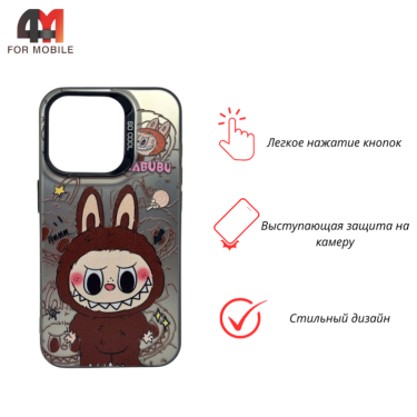 Чехол для Iphone 15 Labubu, коричневого цвета